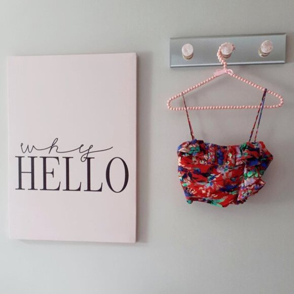 Zara Red Floral Crop Top - Picture 6 of 7